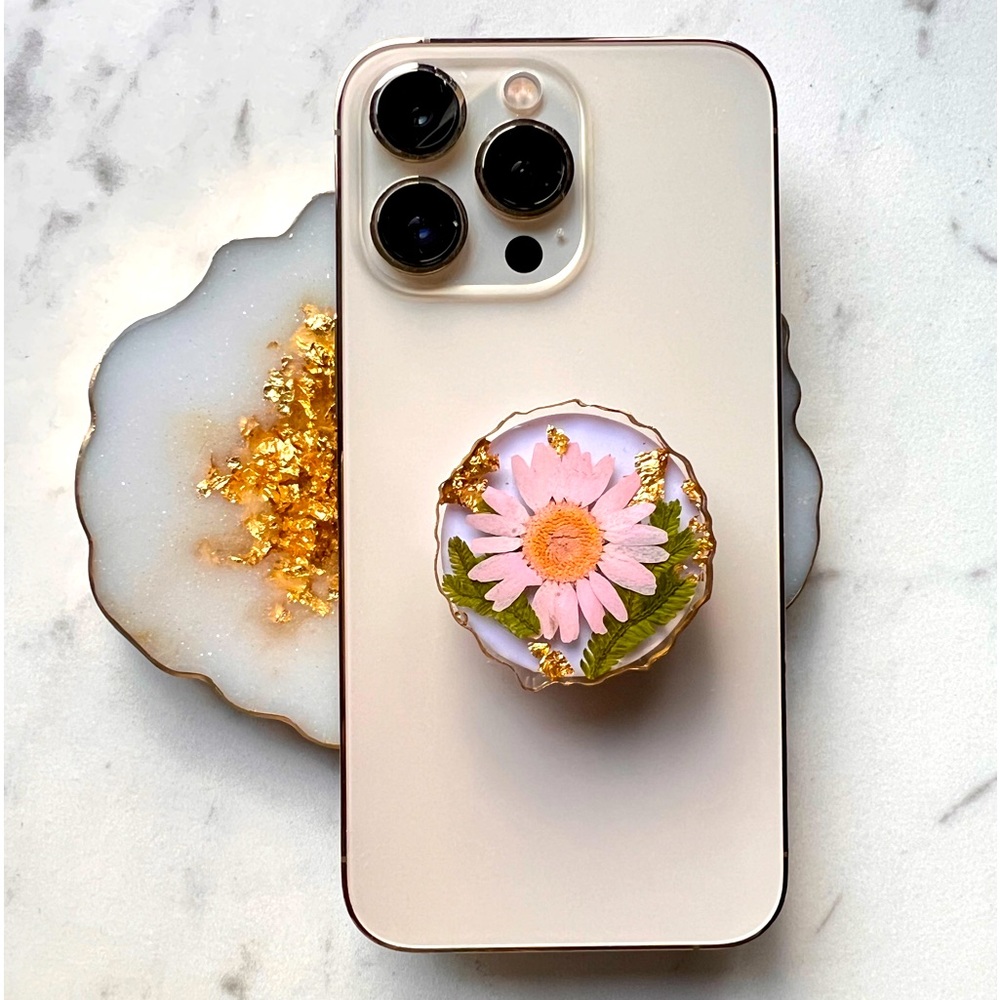 🌸Flower Geode Phone Grips